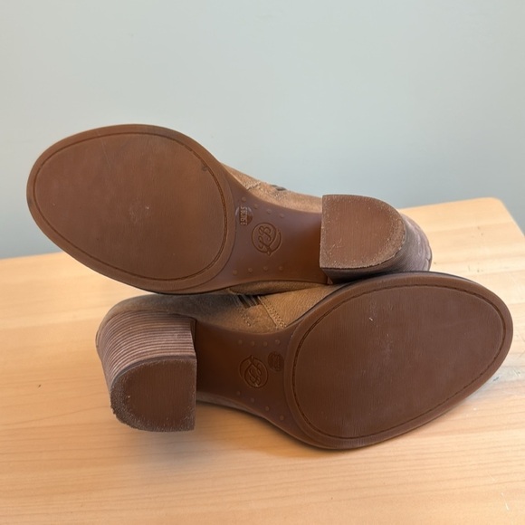 Lucky Brand Womens Sesame Augusta Brown Lamija Ankle Booties Boots 9.5 - Picture 9 of 10